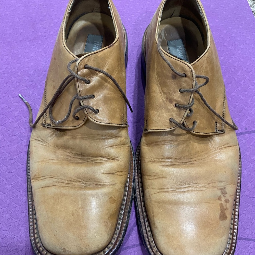 NavyBoot Swiss Made Men’s Dress Shoes Size 8 A Tan Leather